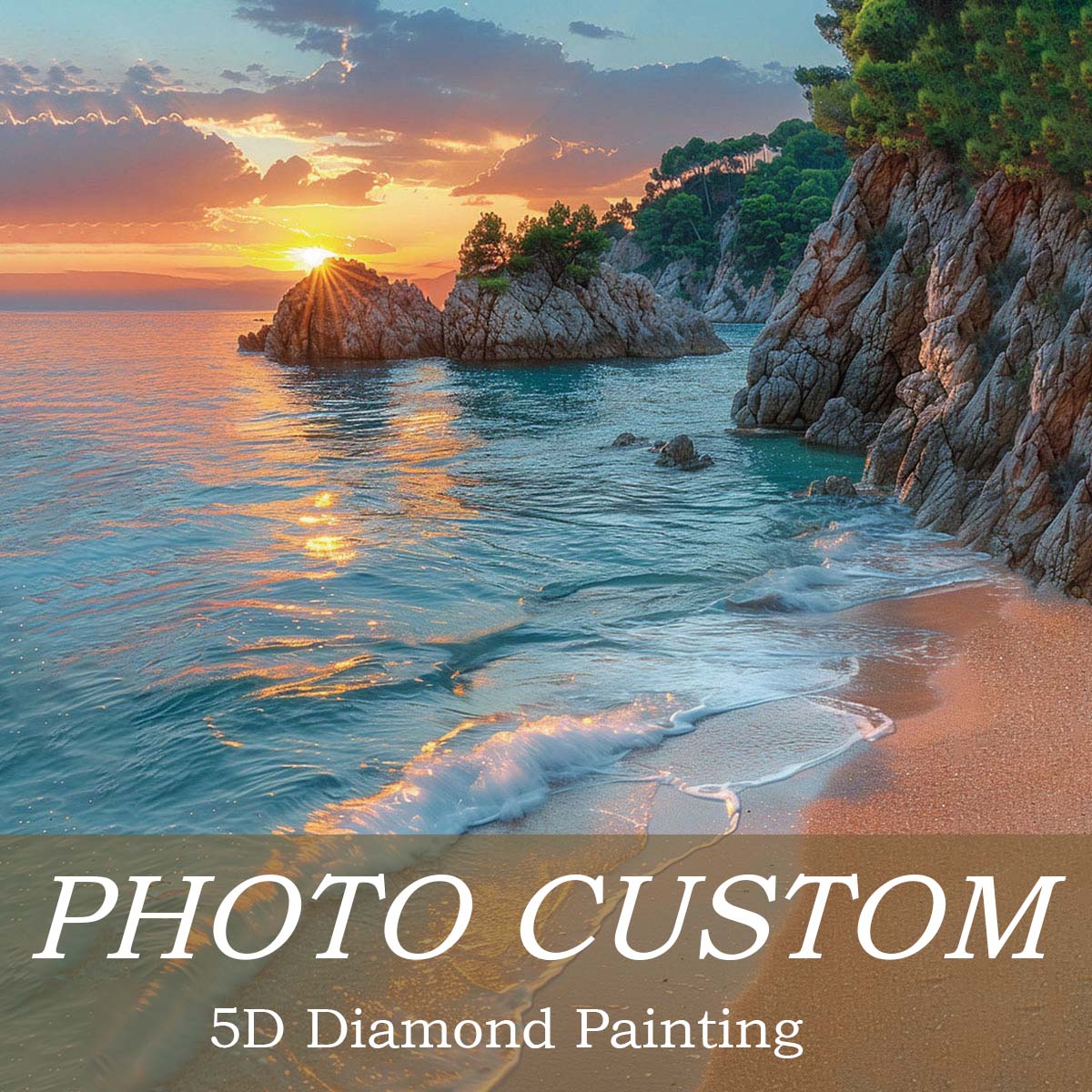 5D Diamond Painting Kit Full Drill - Gepersonaliseerde diamant schildering met eigen foto,