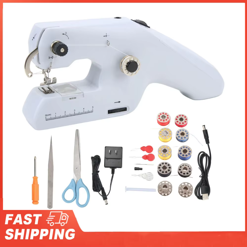 Mini Electric Sewing Machine Handheld - ZDML-6 Handnaaimachine Draagbare Elektrische Dubbele Naaimachine