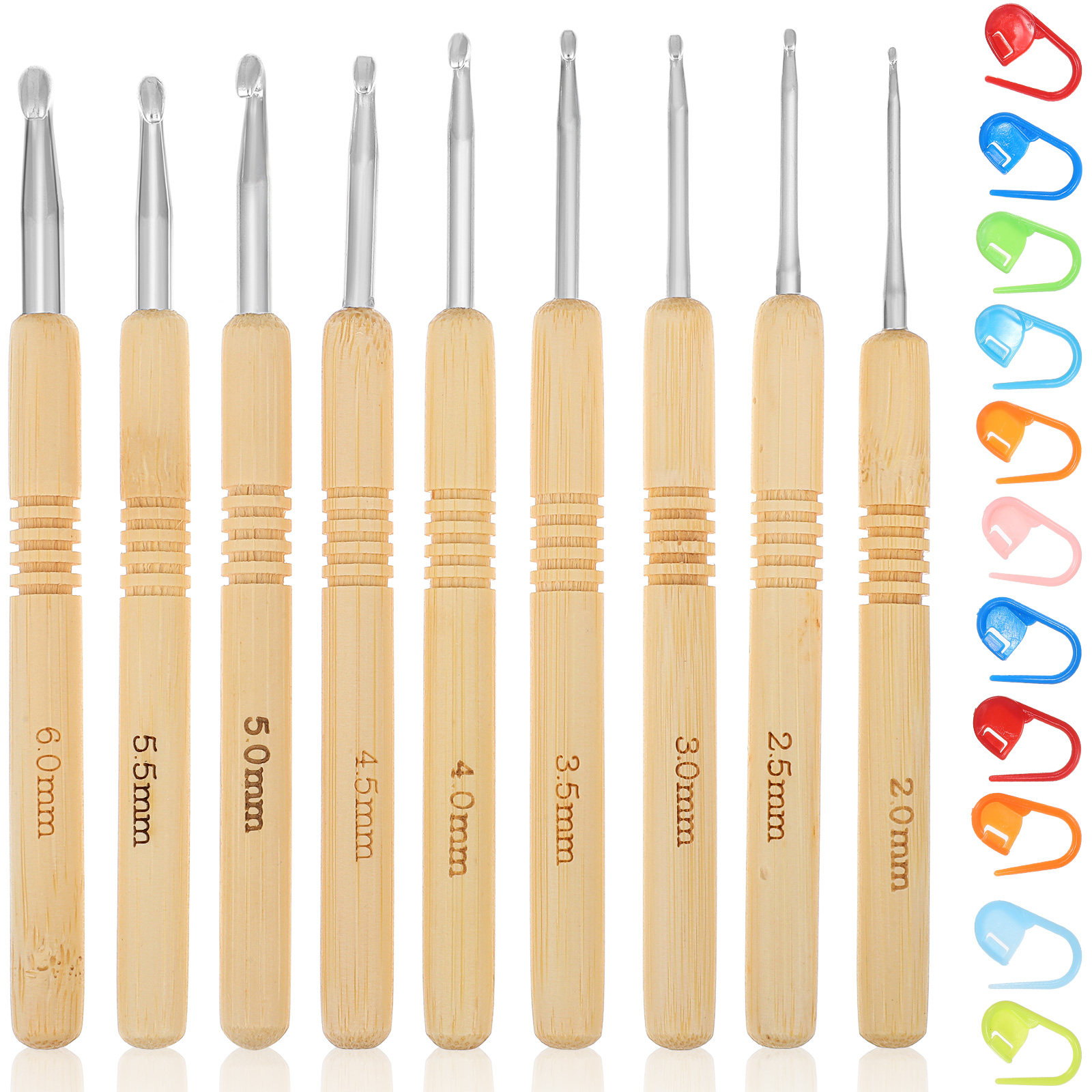 1 set houten haaknaalden, dive - Wooden Crochet Hooks Ergonomic Handle recensie en prijs