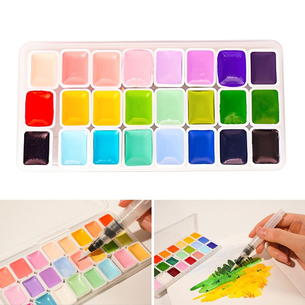 24 kleuren aquarelverfset 1 ml - Watercolor Paint Set Solid Pigment recensie en prijs