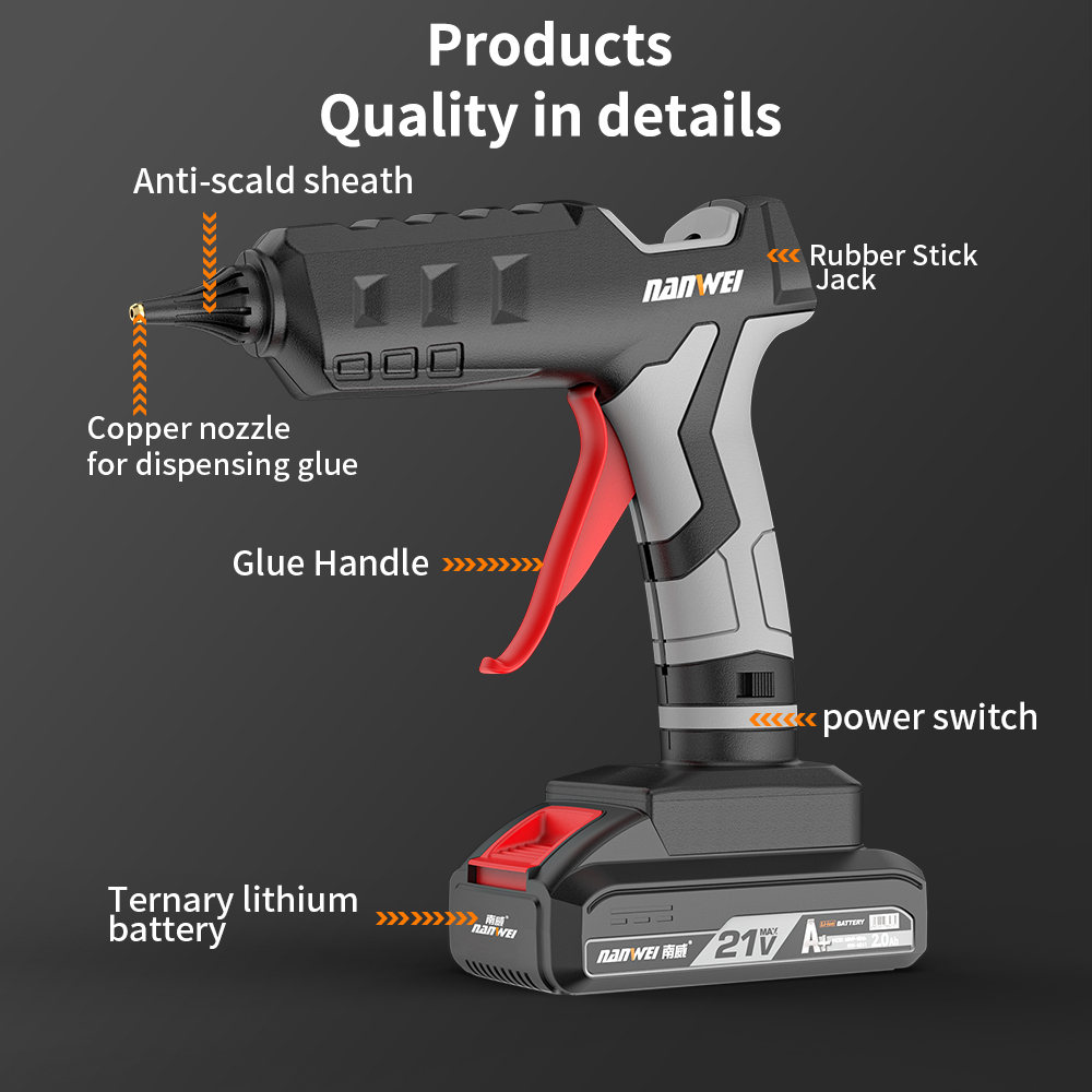 Draadloos batterij-smeltlijmpi - Hot Melt Glue Gun Cordless recensie en prijs