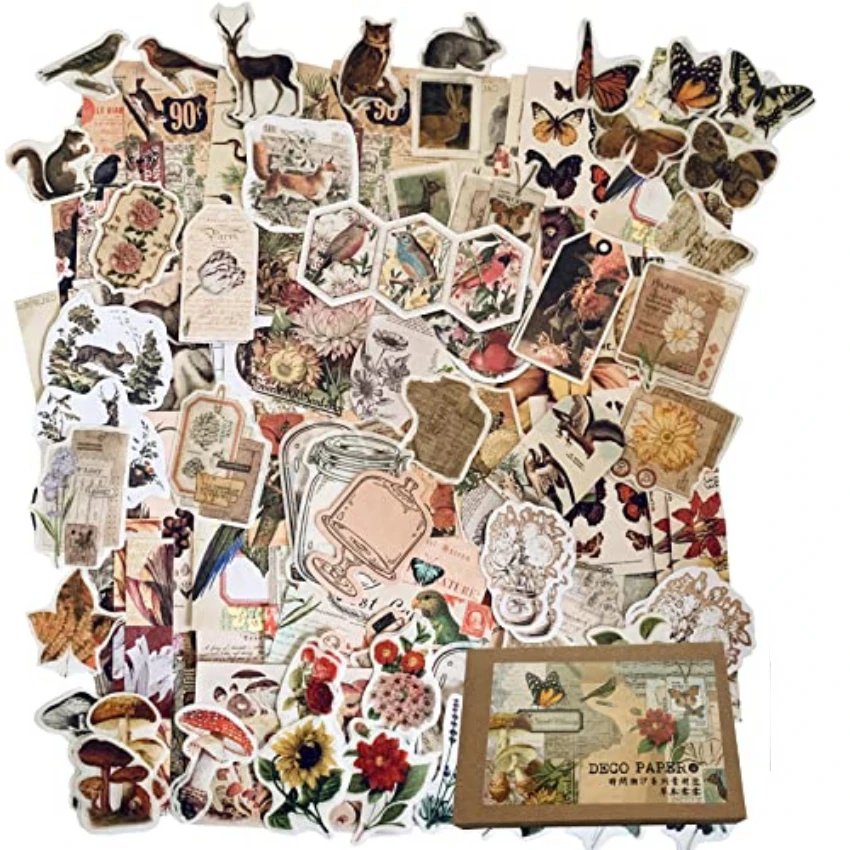 Vintage stickers voor journali - Vintage Junk Journal Scrapbooking Paper recensie en prijs