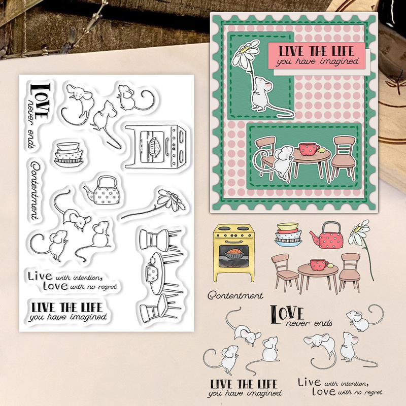 Suncraft Little Mouse & Kitche - Clear Silicone Stamps For Card Making recensie en prijs