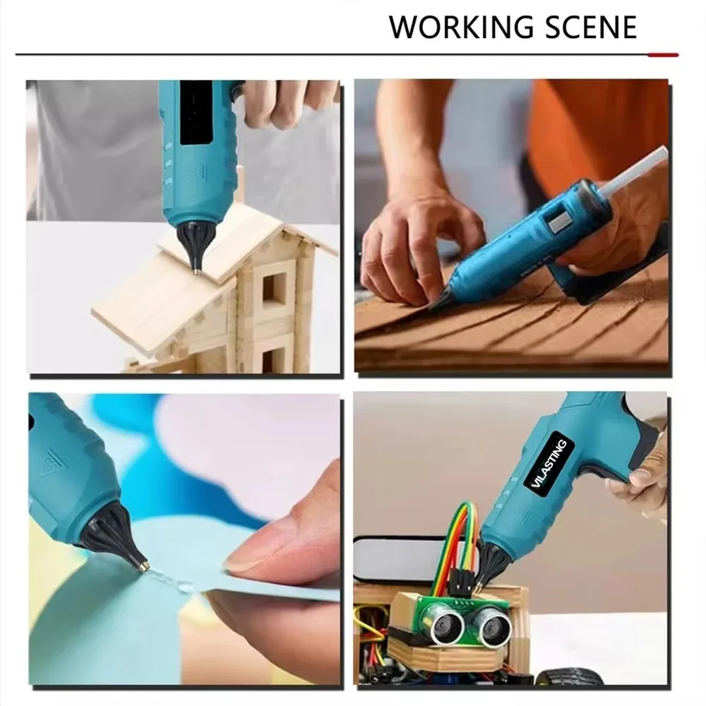 100 W draadloos hotmelt lijmpi - Hot Melt Glue Gun Cordless recensie en prijs