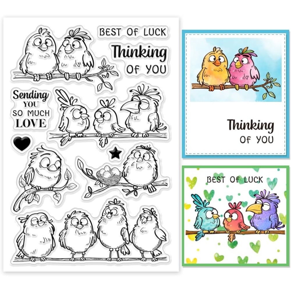 Grappige Vogels Takken Clear S - Clear Silicone Stamps For Card Making recensie en prijs