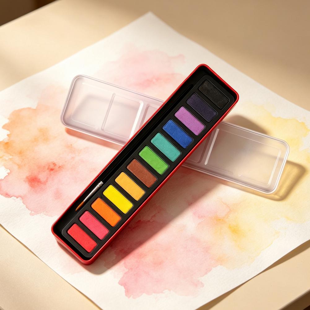 Draagbare aquarelverfset, vast - Watercolor Paint Set Solid Pigment recensie en prijs