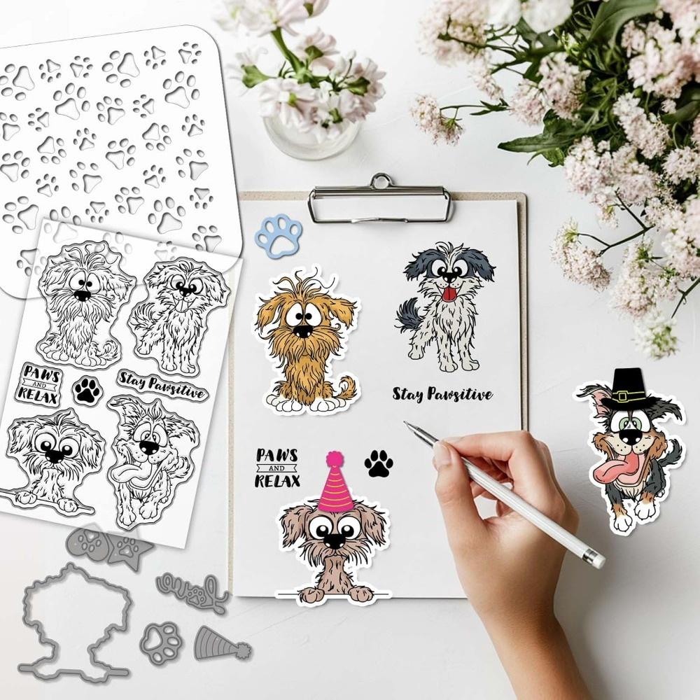 Comic Dog Clear Silicone Stemp - Clear Silicone Stamps For Card Making recensie en prijs