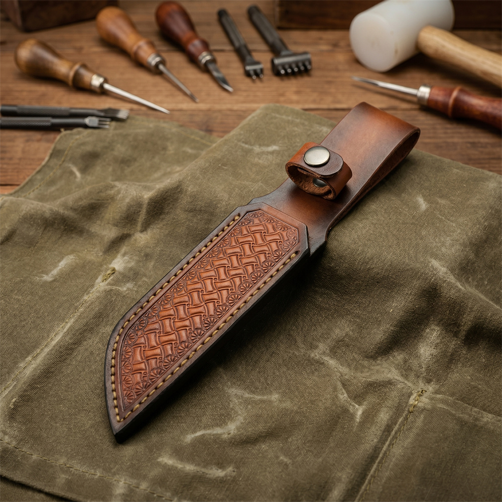 Bruin handgeprägd lederen vast - Craft Tools recensie en prijs
