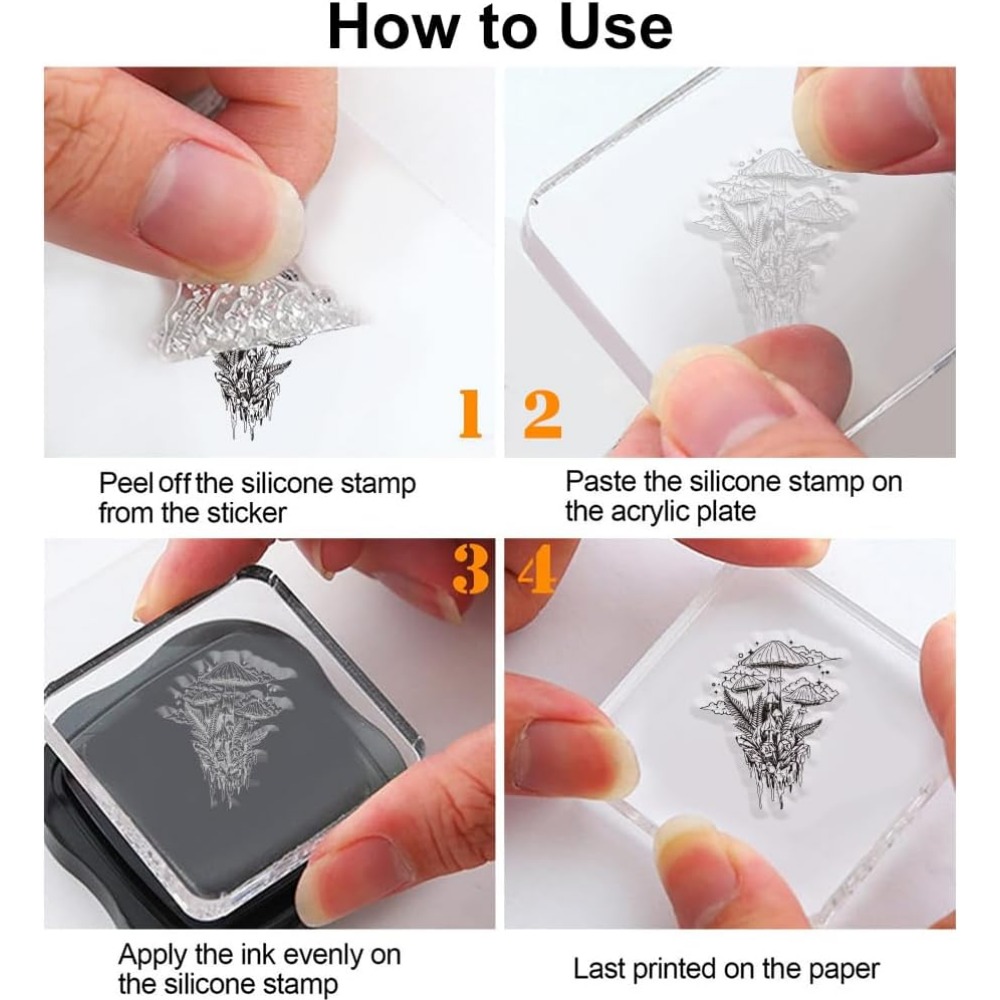 Paddestoel duidelijke stempel, - Clear Silicone Stamps For Card Making recensie en prijs
