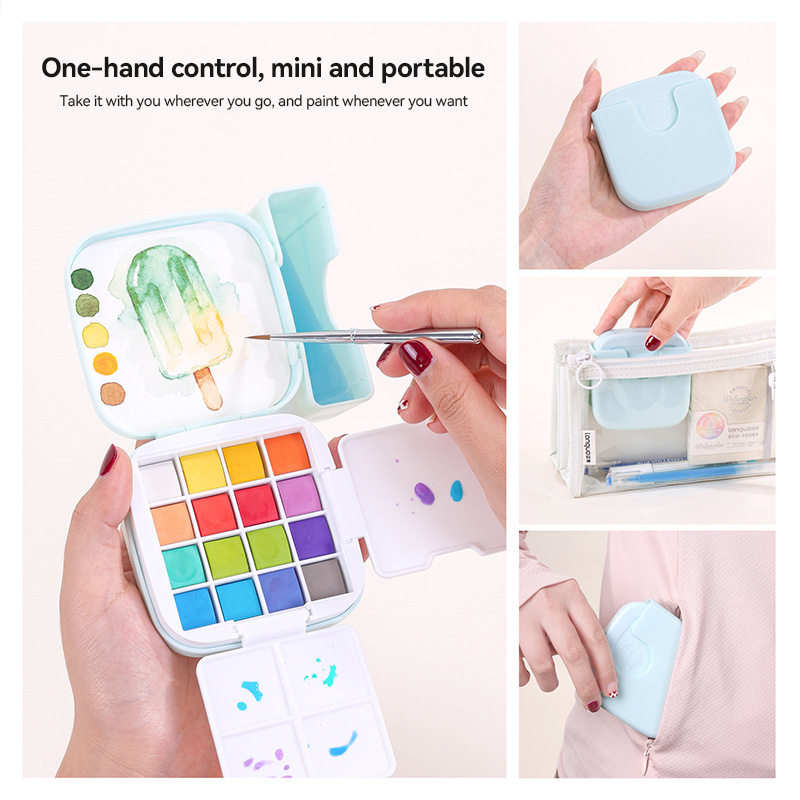 16-kleuren Languo effen aquare - Watercolor Paint Set Solid Pigment recensie en prijs