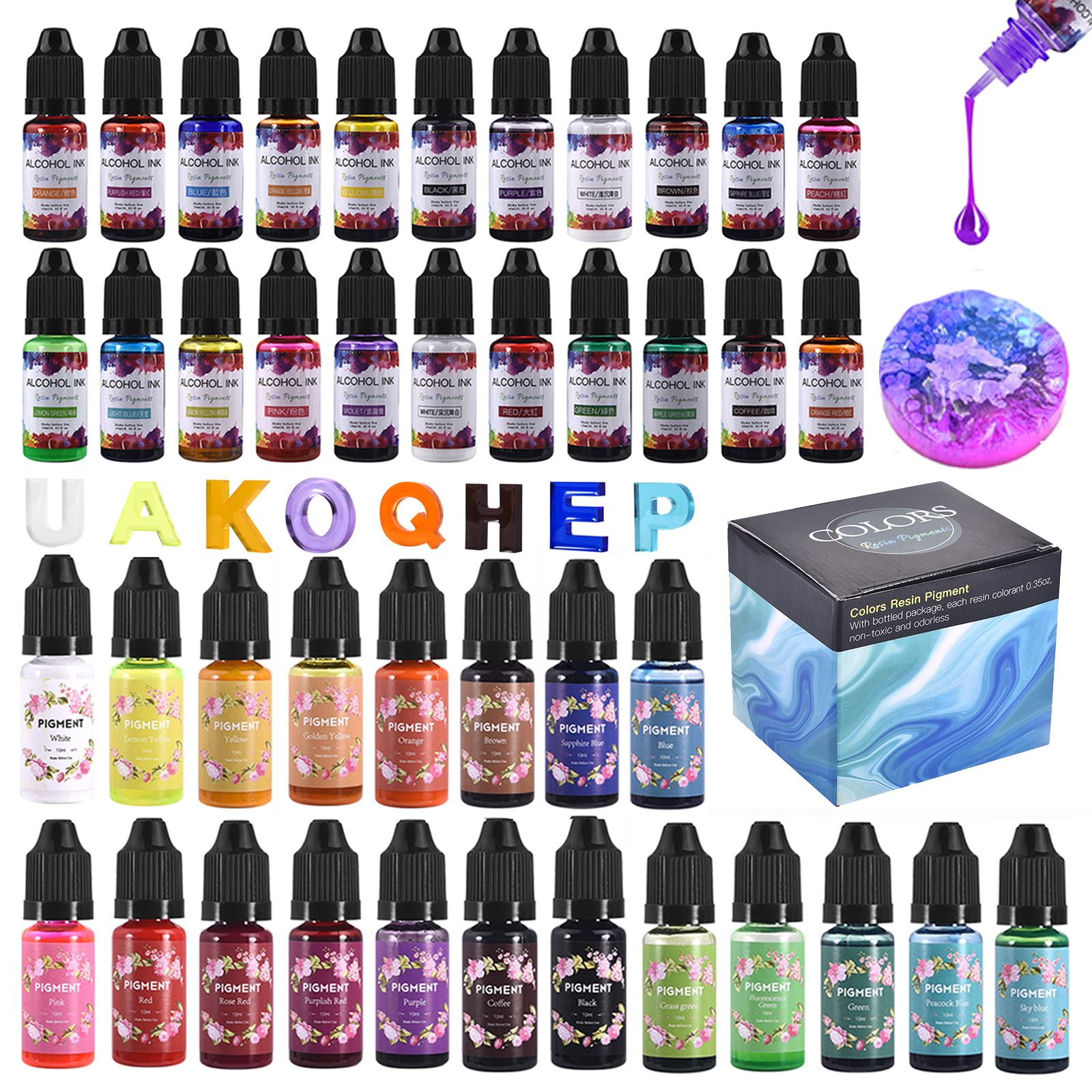 1 Set Hars Pigment Kit Art Ink - Silicone Epoxy Resin Molds Set recensie en prijs